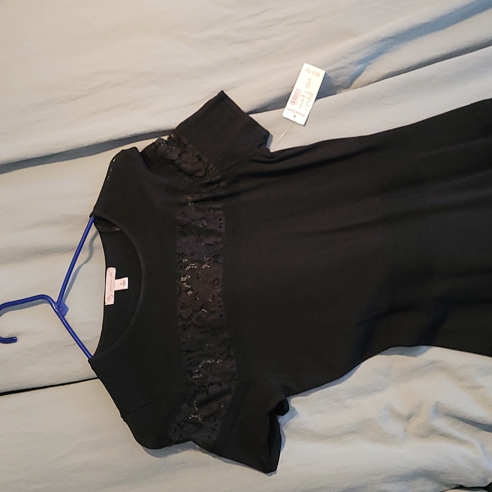 Sweater Dress with lace detail